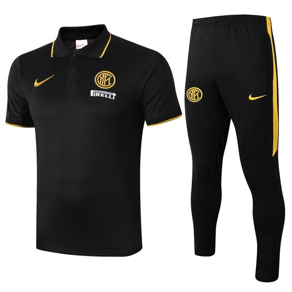 Polo Conjunto Completo Inter De Milán 2019/20 Negro Amarillo